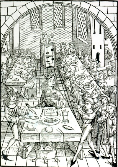 A Princely Banquet, 1491 by German School